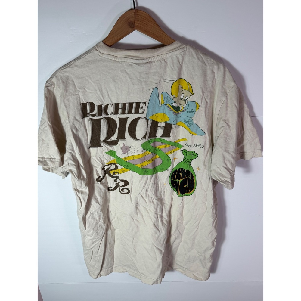 Richie Rich x Shoe Palace Graphic T-Shirt Mens Large Cream Harvey Comics Tee